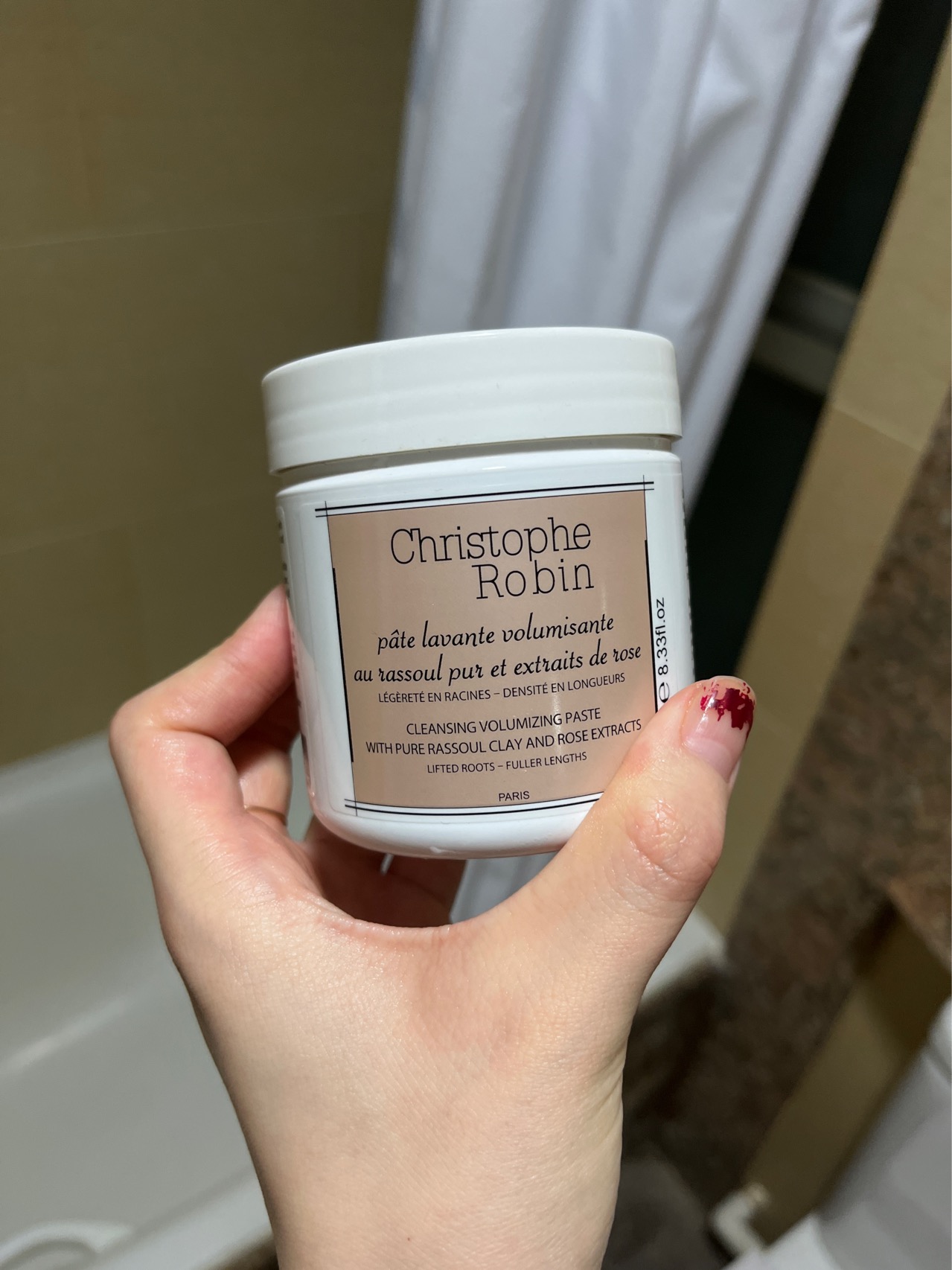 Christophe robin玫瑰磨砂洗发膏