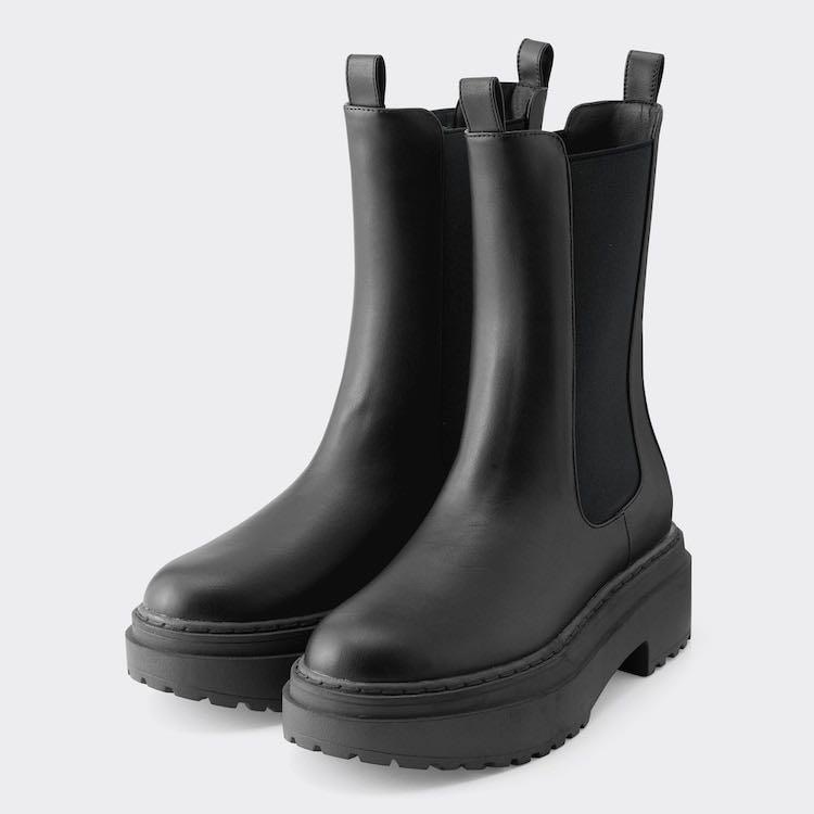 全新GU 黑色切尔西靴 XL码 38-39可穿