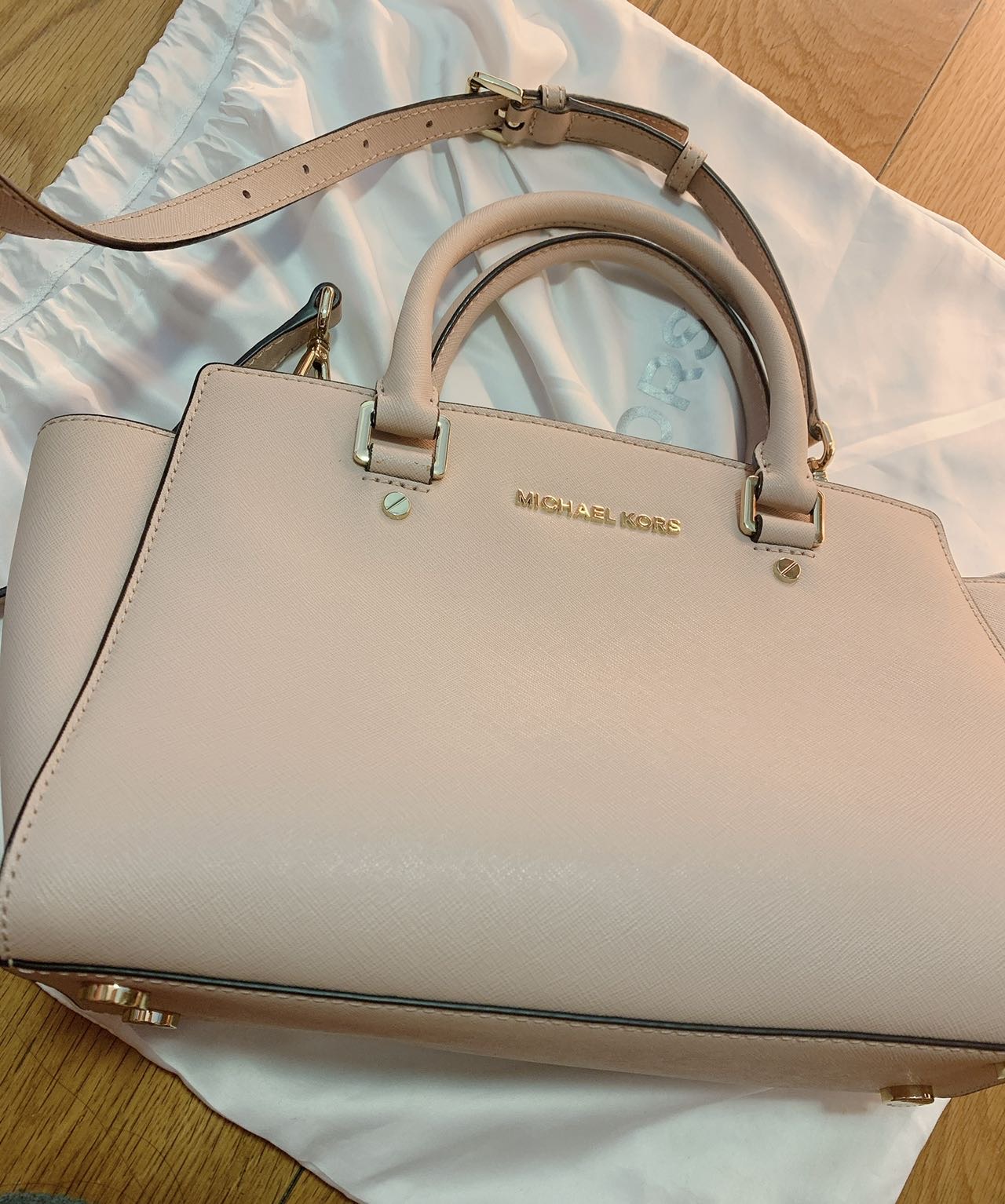 MK大号粉色饺子包