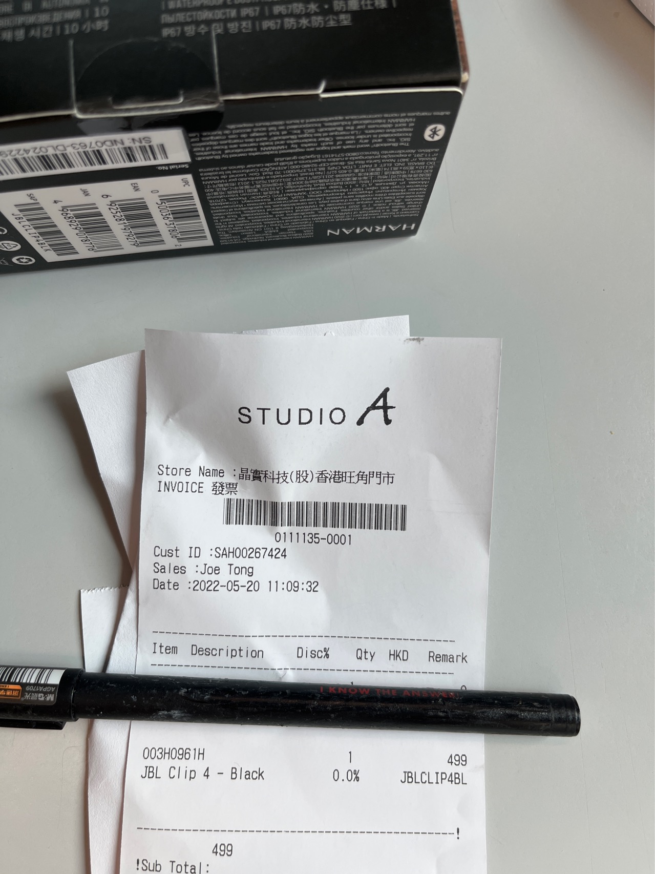 JBL CLIP4 蓝牙音响