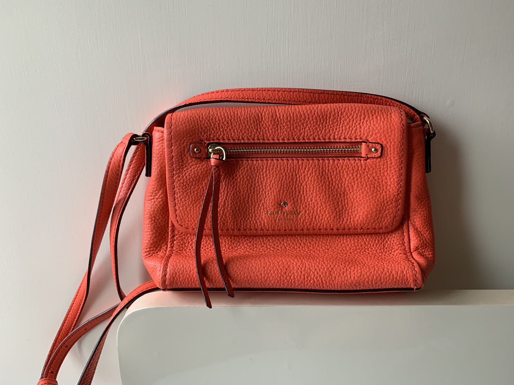 小羊皮Kate Spade跨包