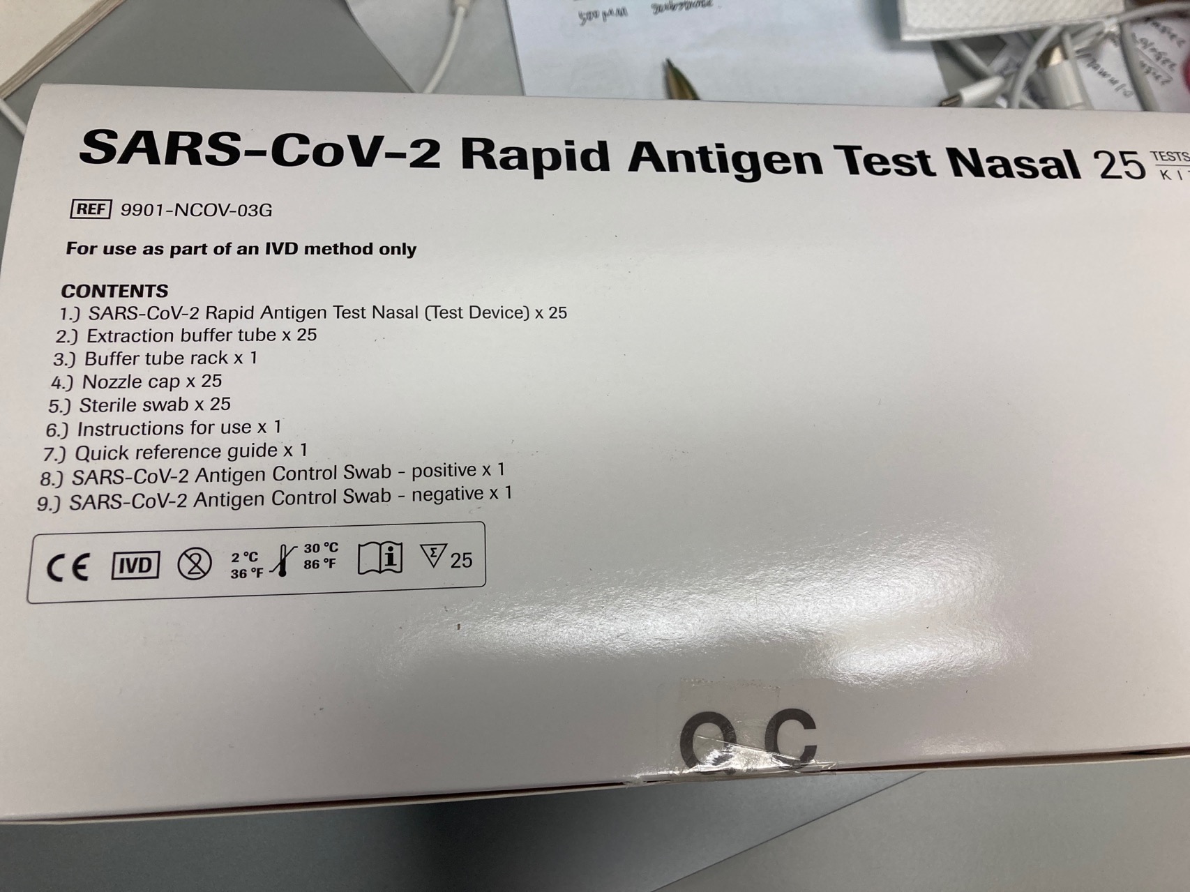 新冠测试盒鼻拭子