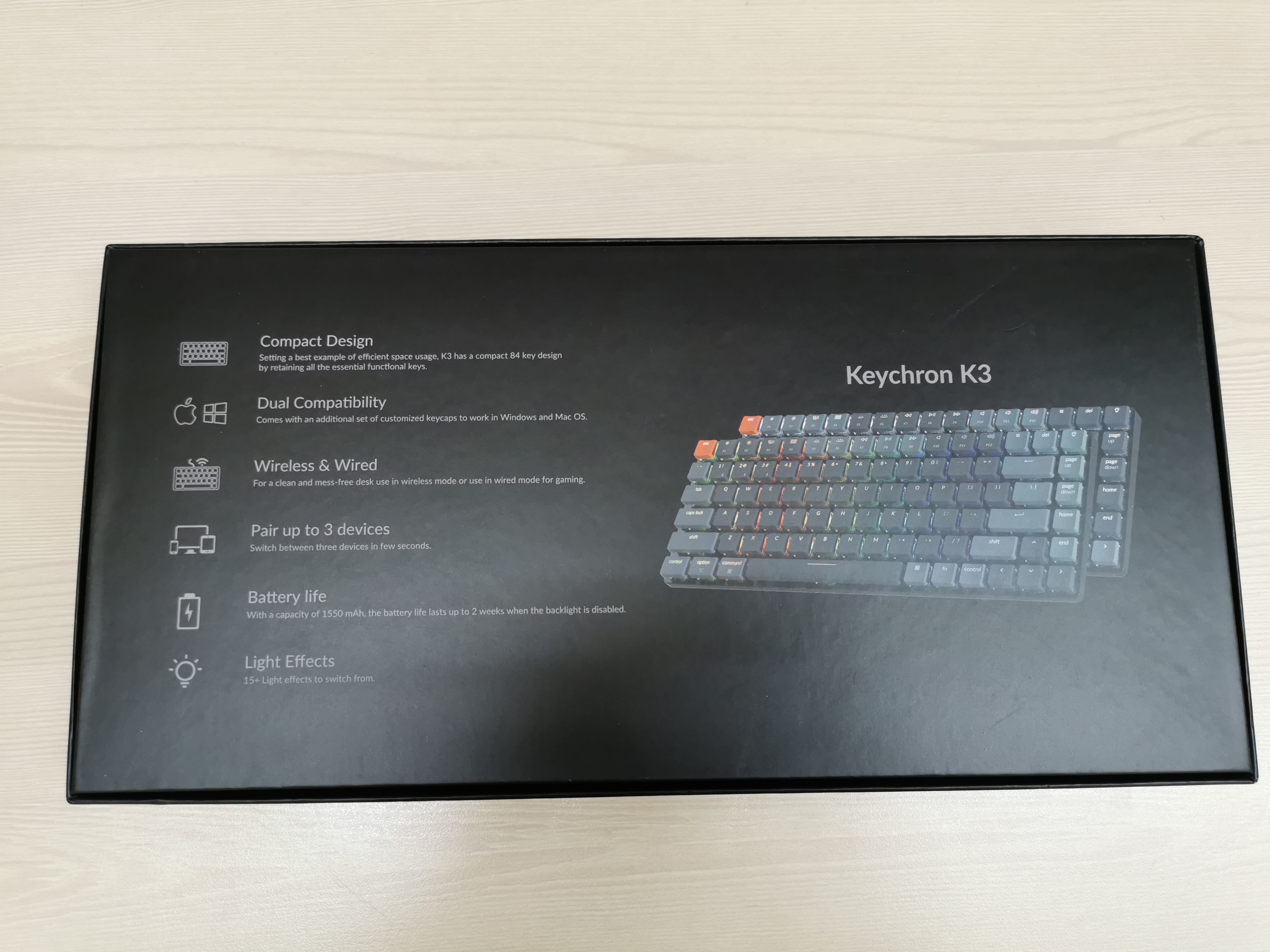 Keychron K3 红轴机械键盘 包装完整