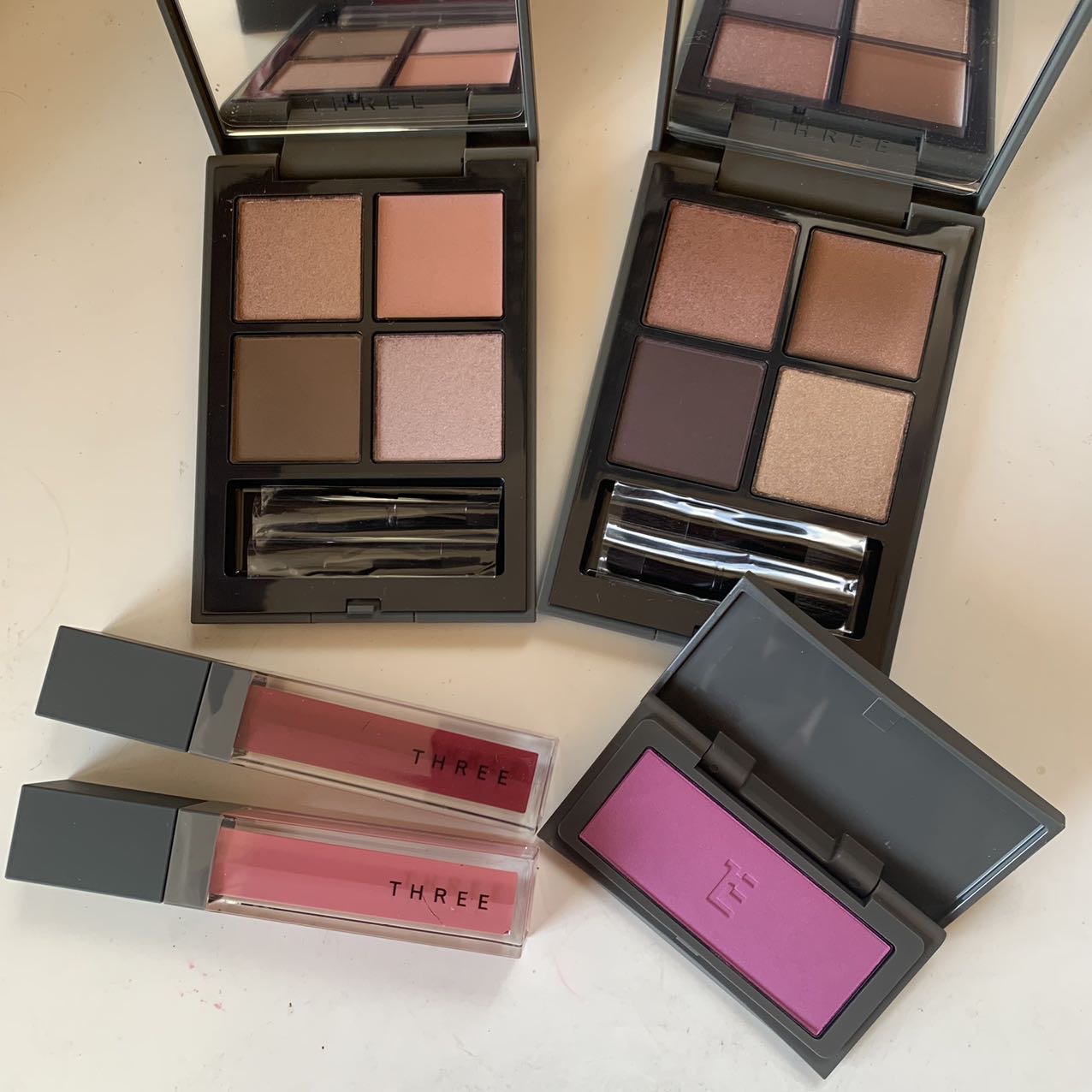 全新Three眼影腮红口红
