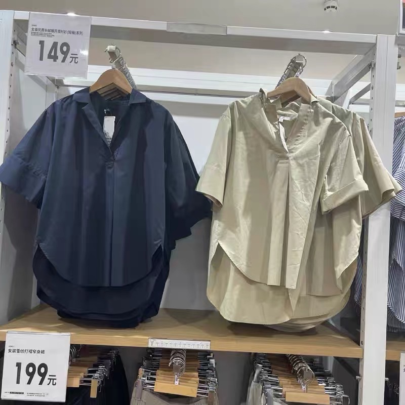 优质长绒棉开领衬衫(短袖) XW438329