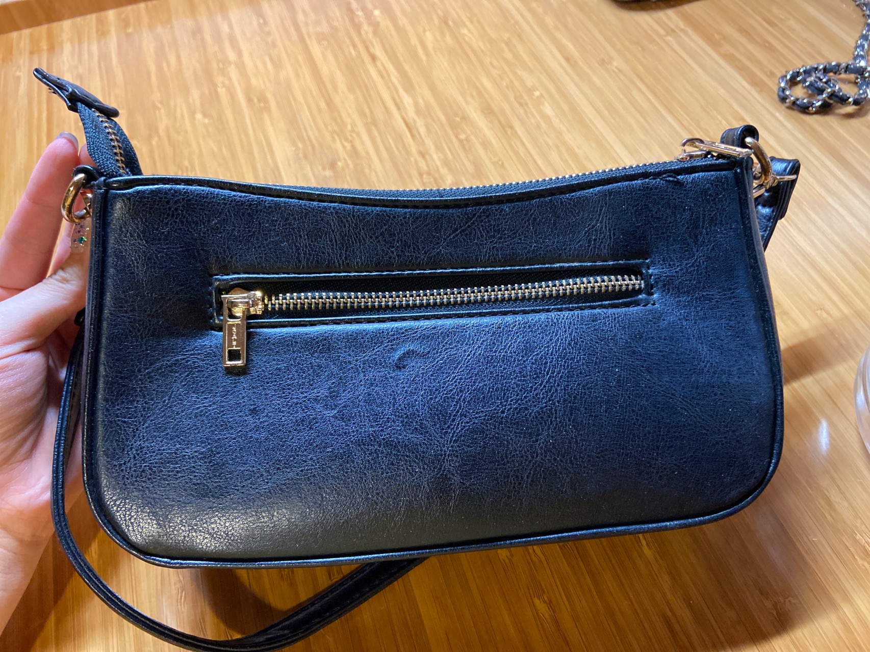 BM brandy melville黑色法棍包