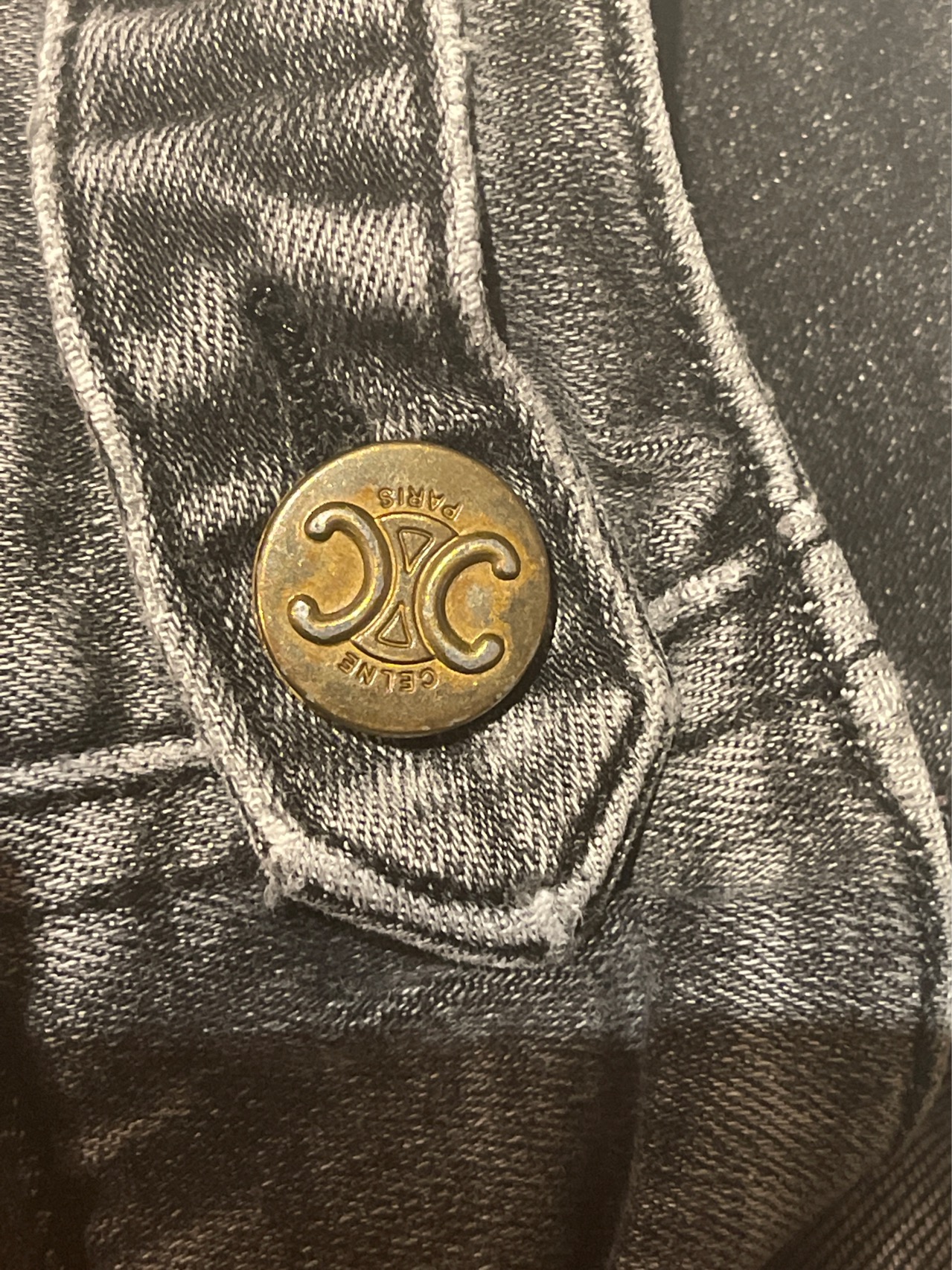 灰黑色弹力牛仔裤