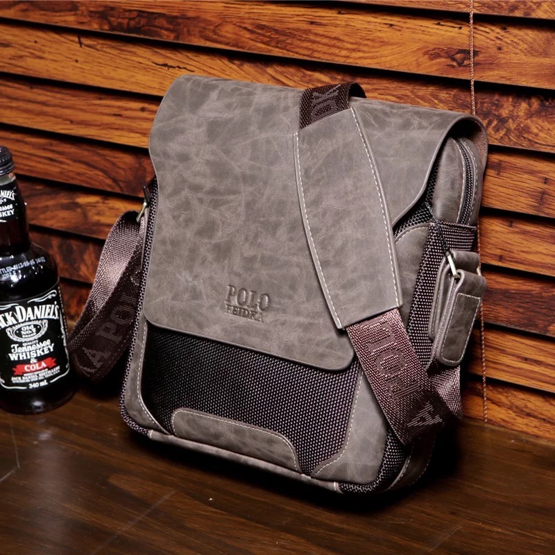 男士牛津布包油蜡皮包