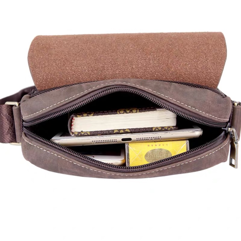 男士牛津布包油蜡皮包