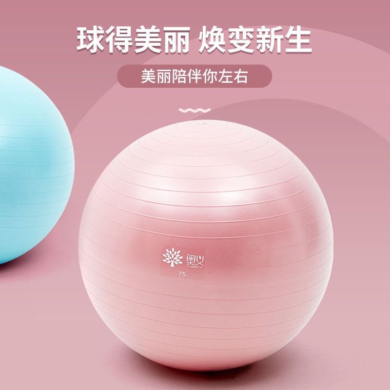 粉色健身瑜伽球