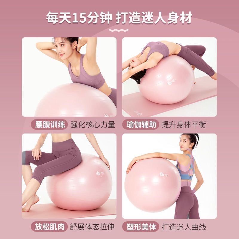 粉色健身瑜伽球