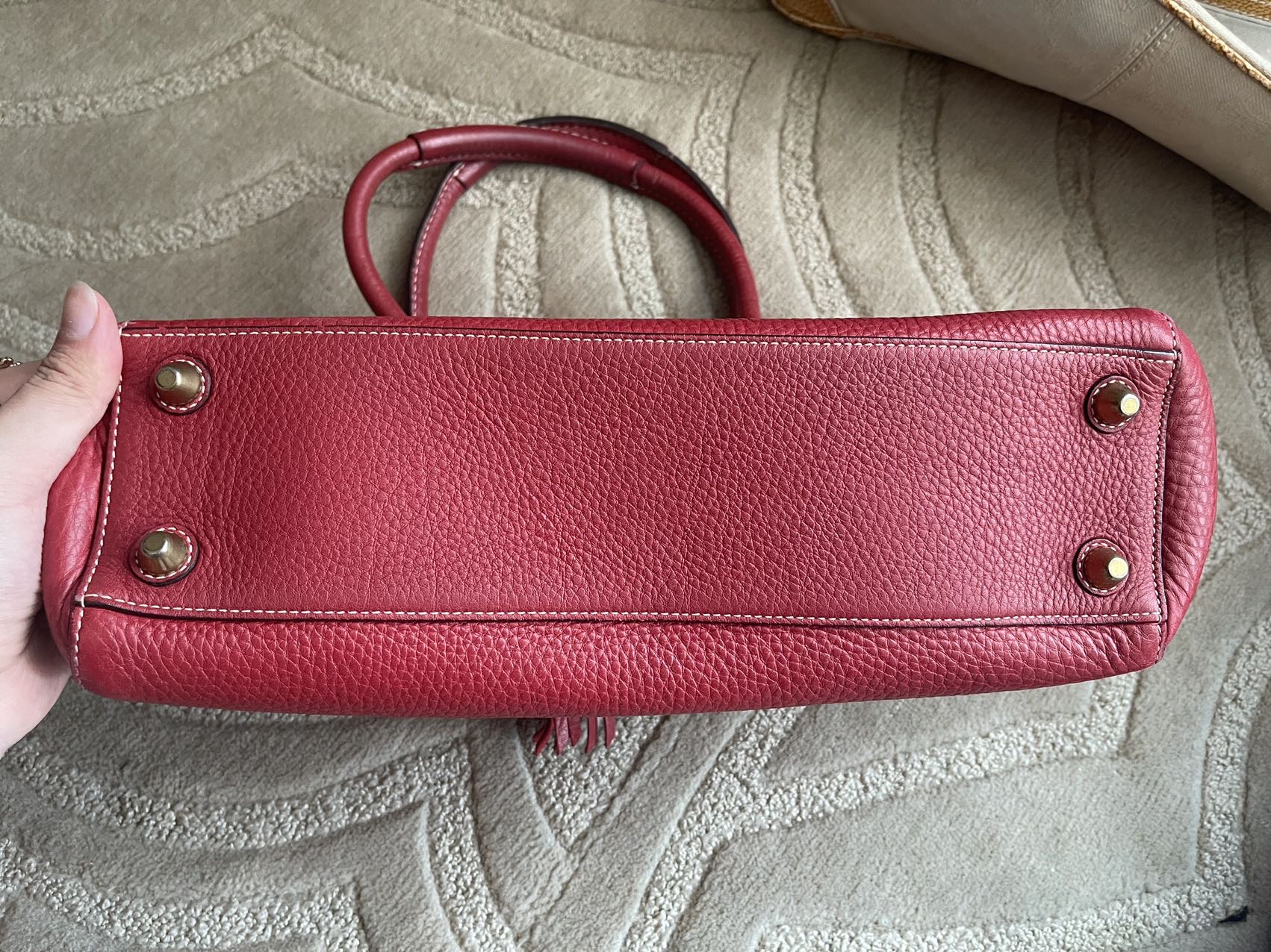 Coach 红色 流苏挂件包包