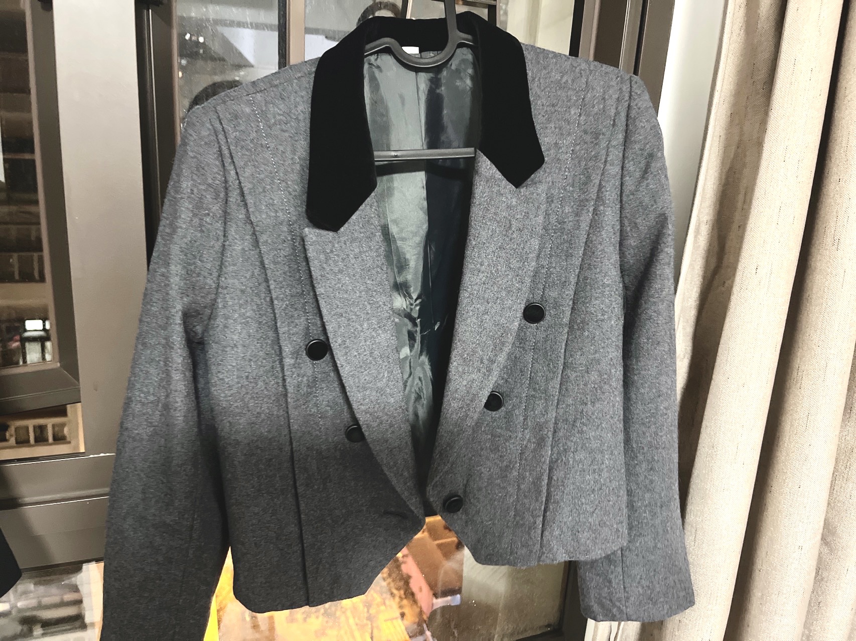 短西装100%羊毛材质