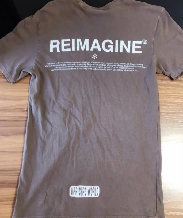 WEAREUPRISERS 灰啡色 T-SHIRT (SIZE S)