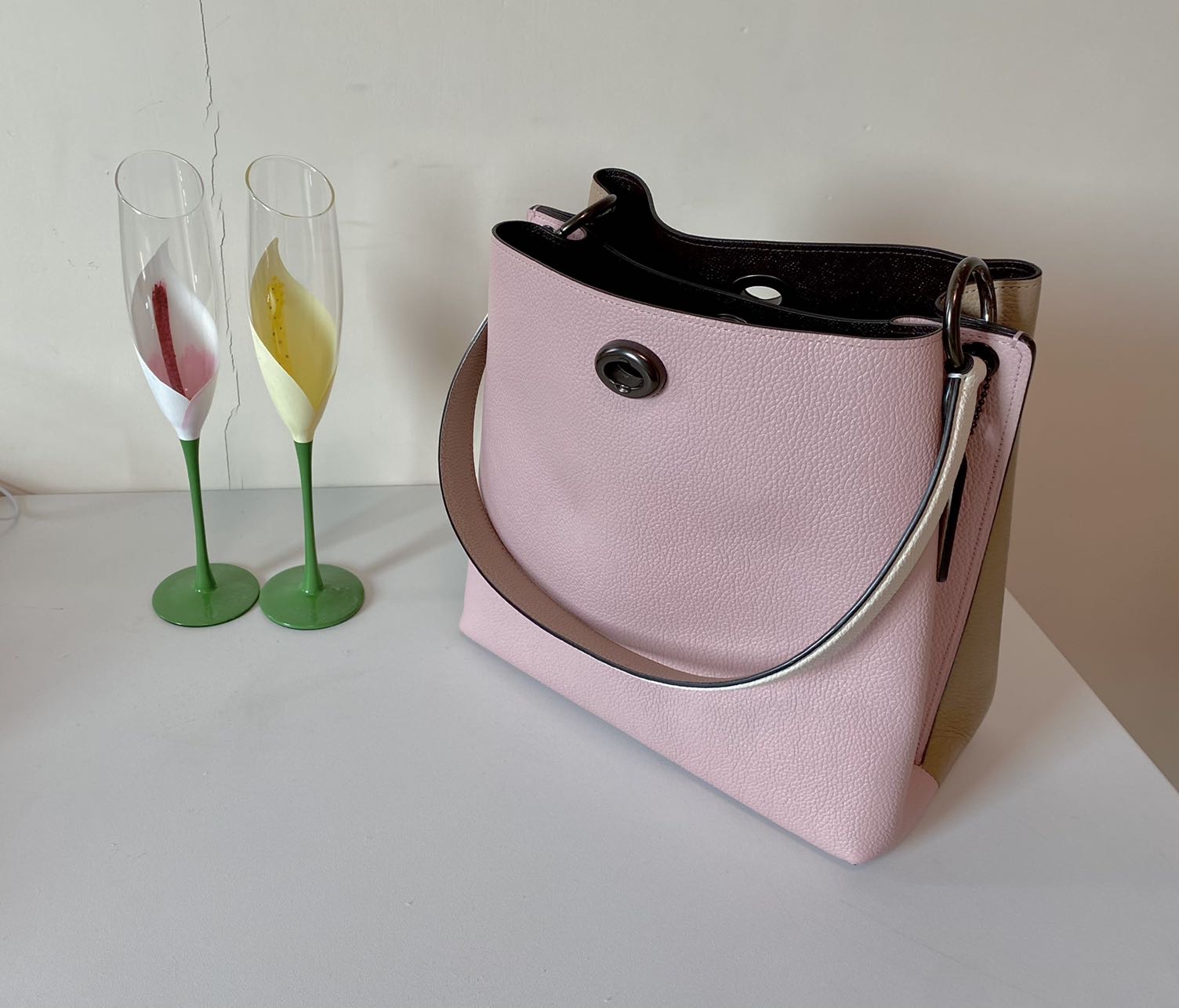 Coach town bucket bag double face