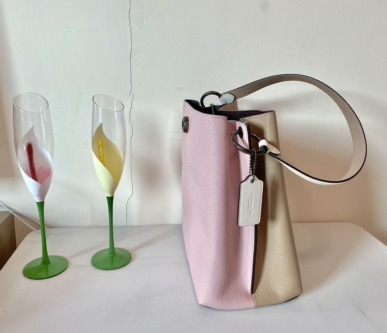 Coach town bucket bag double face