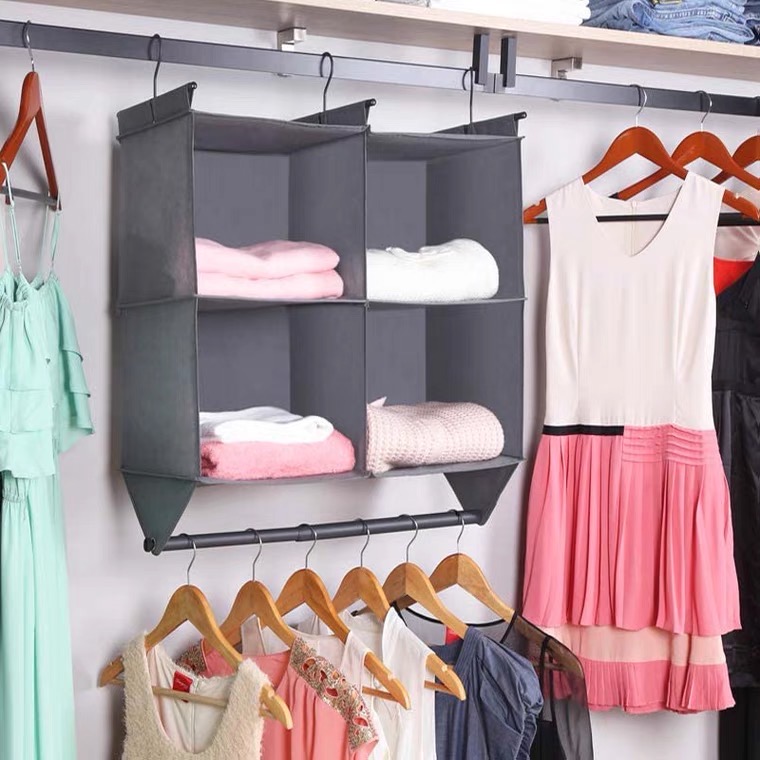 悬挂式衣架 4格2层