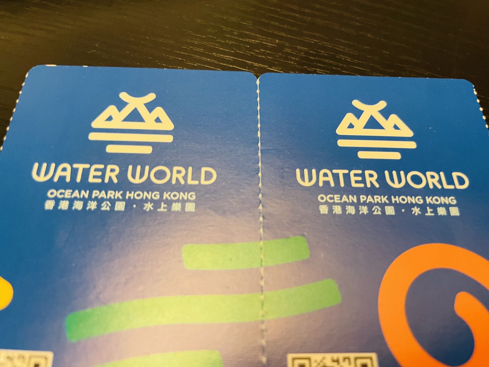 低价出两张海洋公园水上乐园