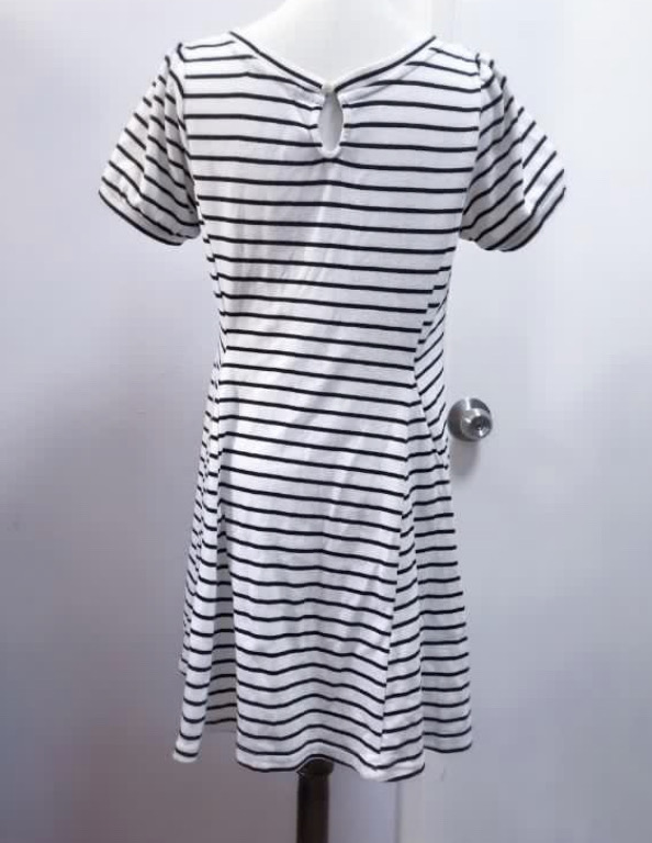 日牌 Lowrys Farm 短袖圓領條紋連身裙 (size M）