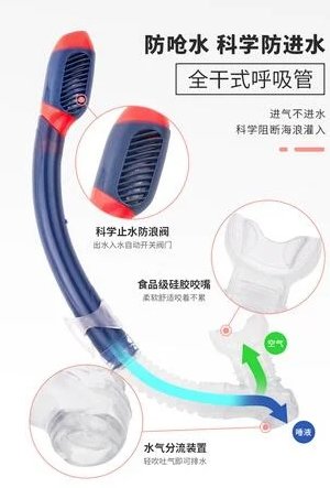 浮潜潜水镜和呼吸管