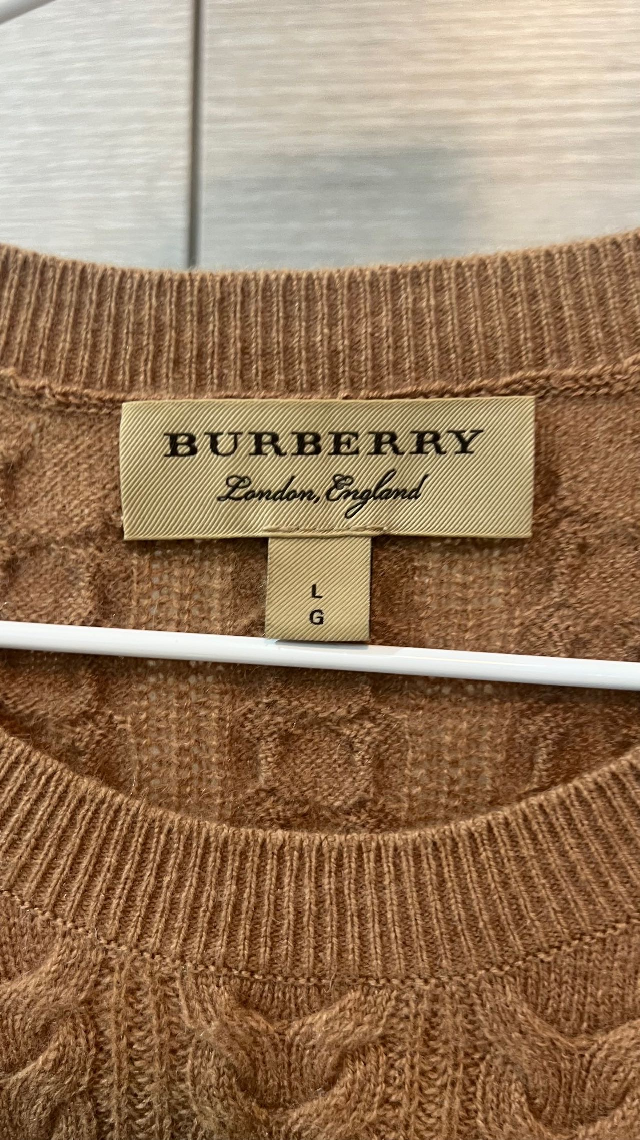 Burberry 博柏利 男纯羊毛毛衣 黄色 L码 只试穿