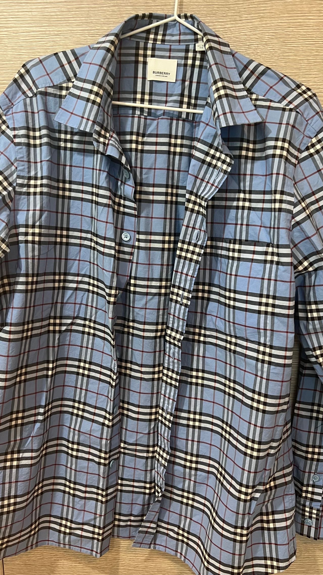 Burberry 博柏利 男衬衣衬衫外套 xl 经典蓝红格子