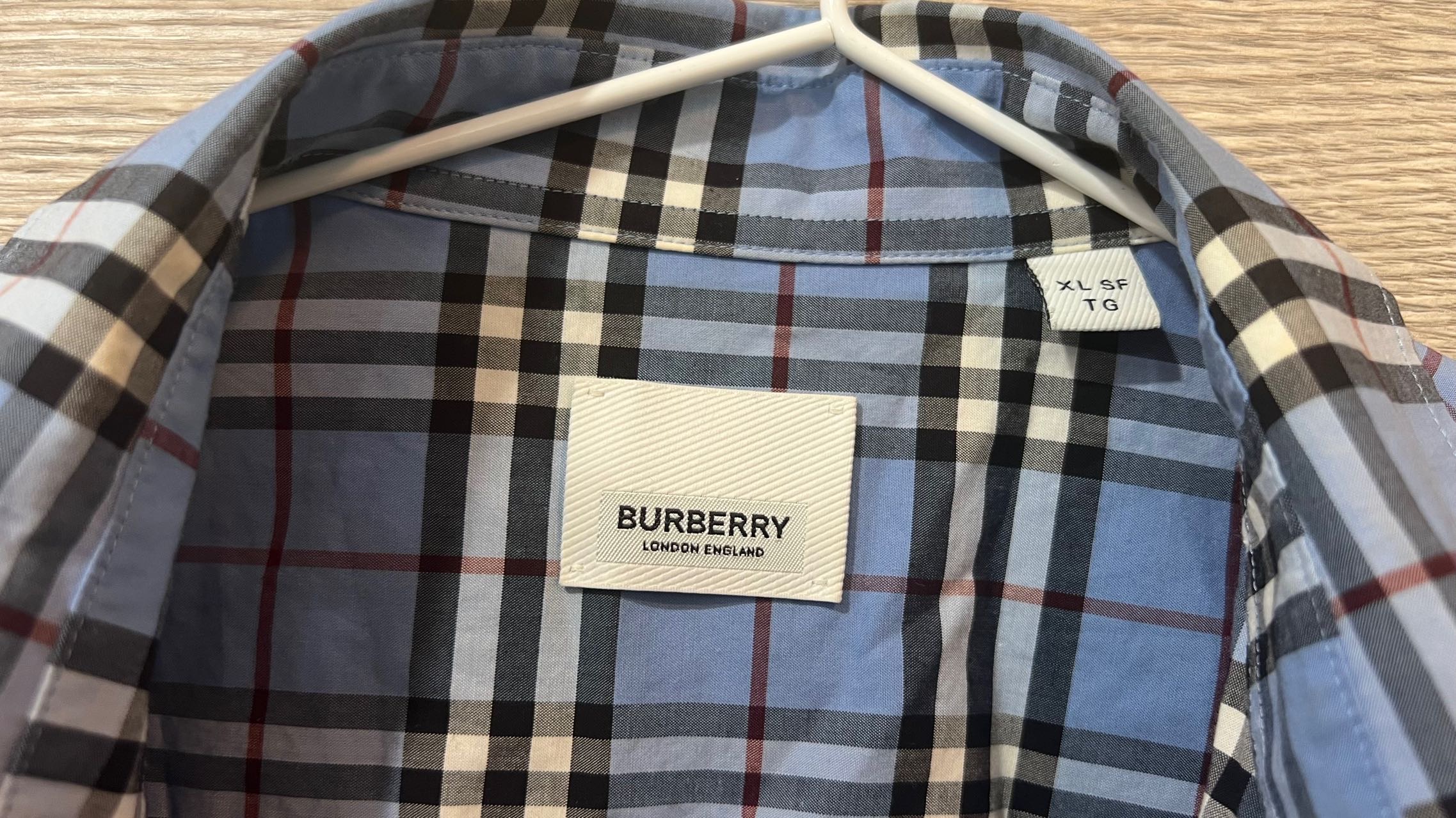 Burberry 博柏利 男衬衣衬衫外套 xl 经典蓝红格子