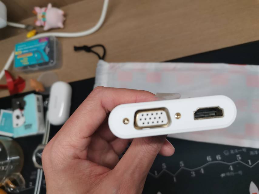 绿联 Mini dp转HDMI+VGA 4K 转接线 转换器