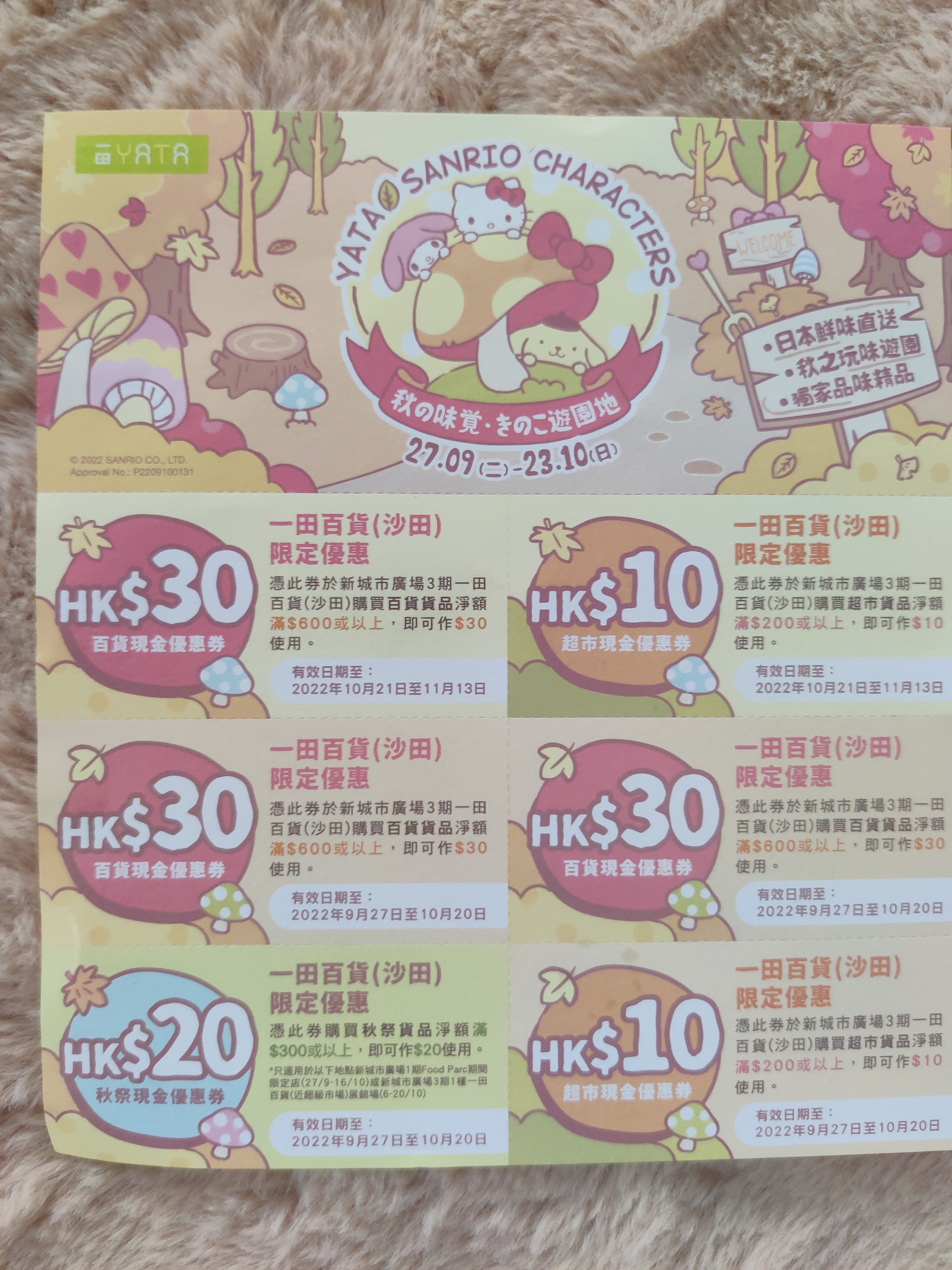 沙田一田消费券