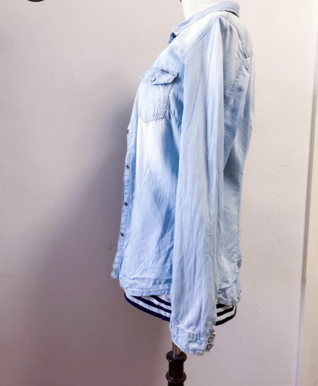 Bershka 薄款修身牛仔外套 coat (SIZE M-L)