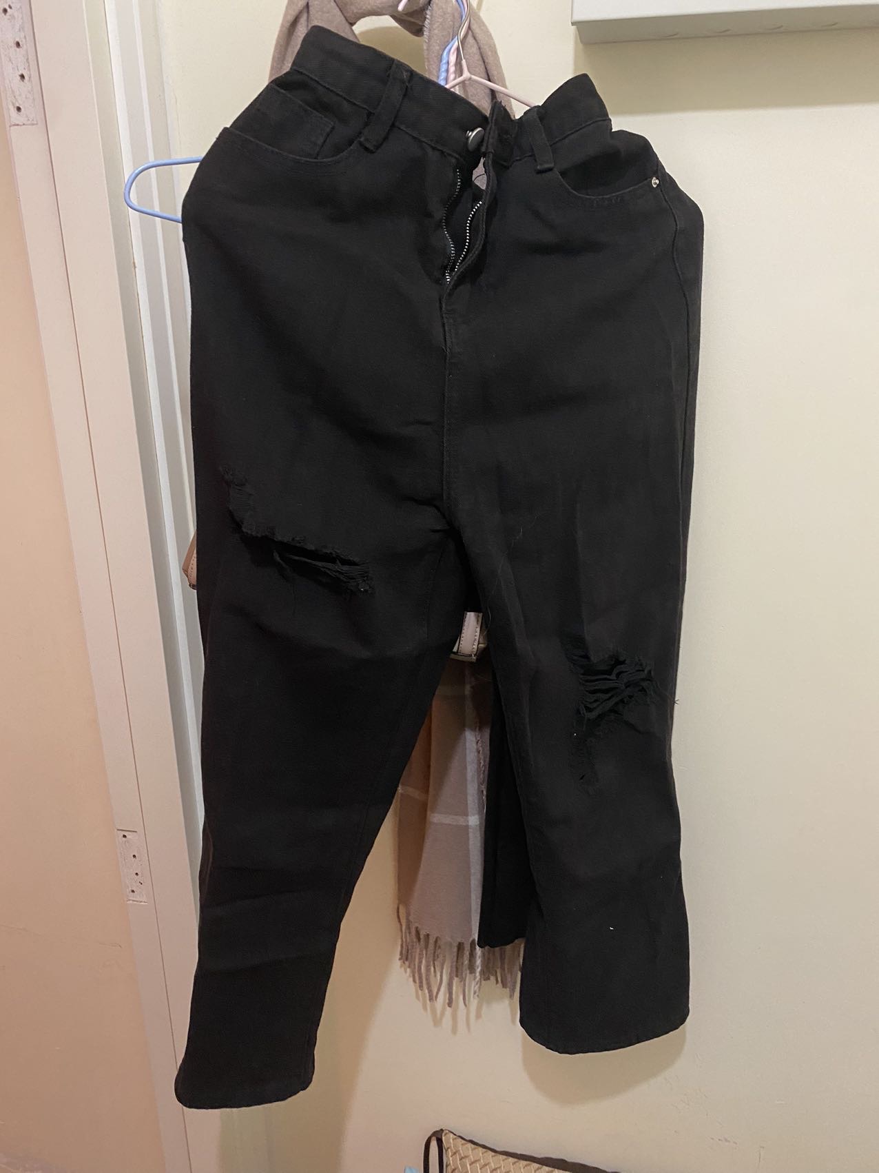 破洞牛仔 背带牛仔（较厚）