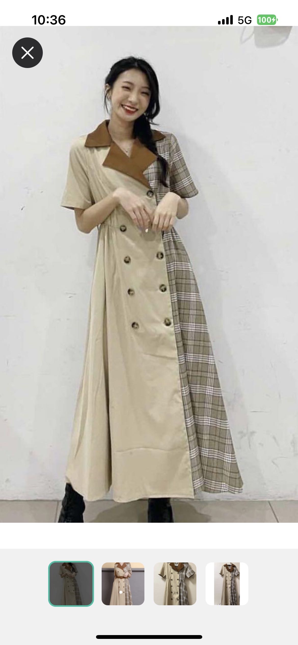 捲色長身連身洋裝