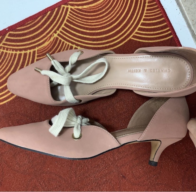 CHARLES&KEITH系帶設計淺口奧賽鞋（高根鞋）