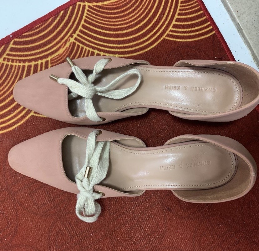 CHARLES&KEITH系帶設計淺口奧賽鞋（高根鞋）