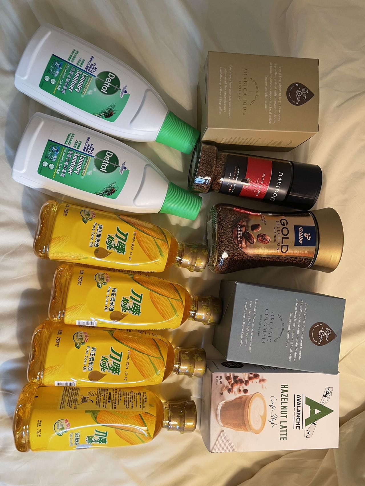 油和咖啡以及洗衣液