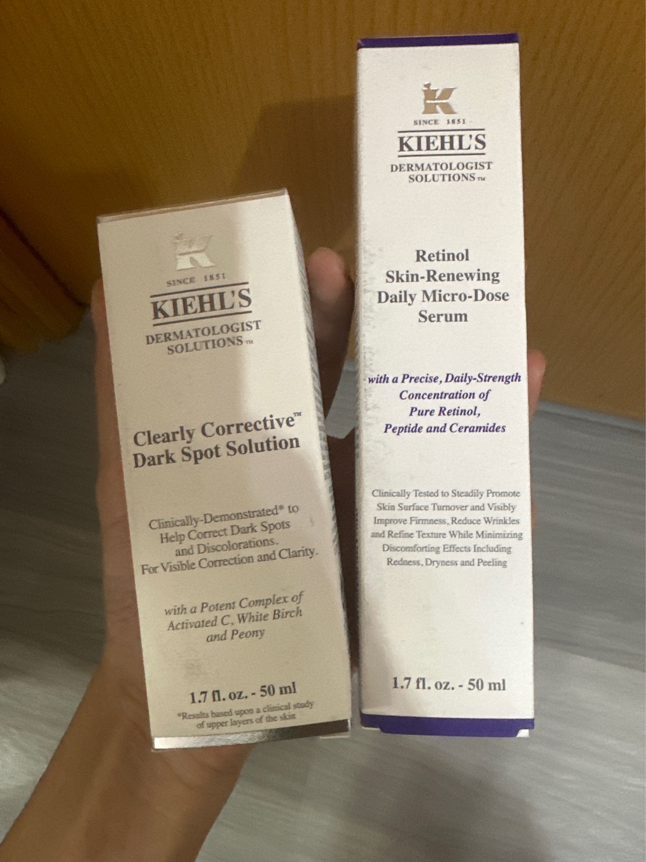 科颜氏美白精华和a醇