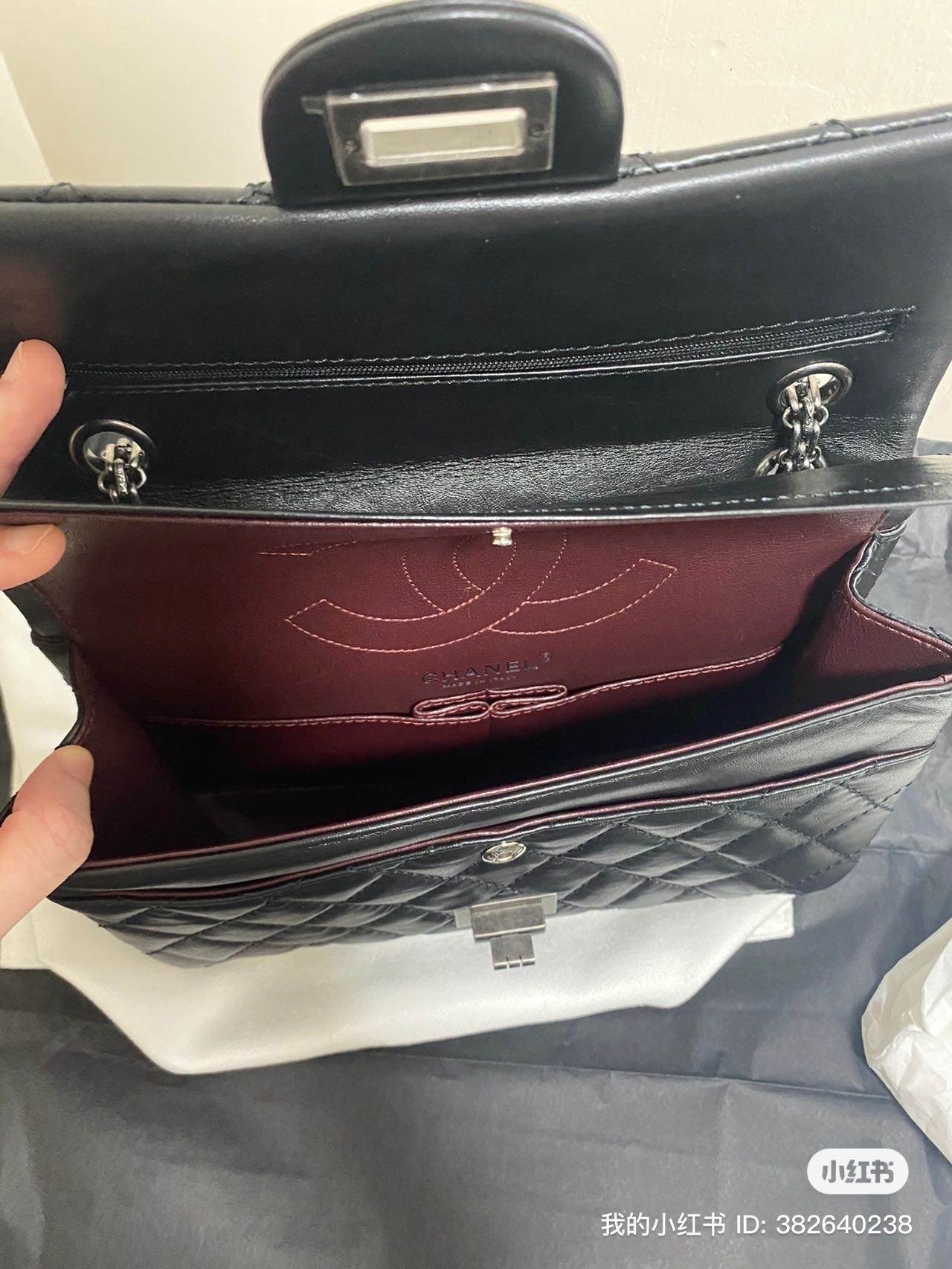 Chanel 2.55黑银小号