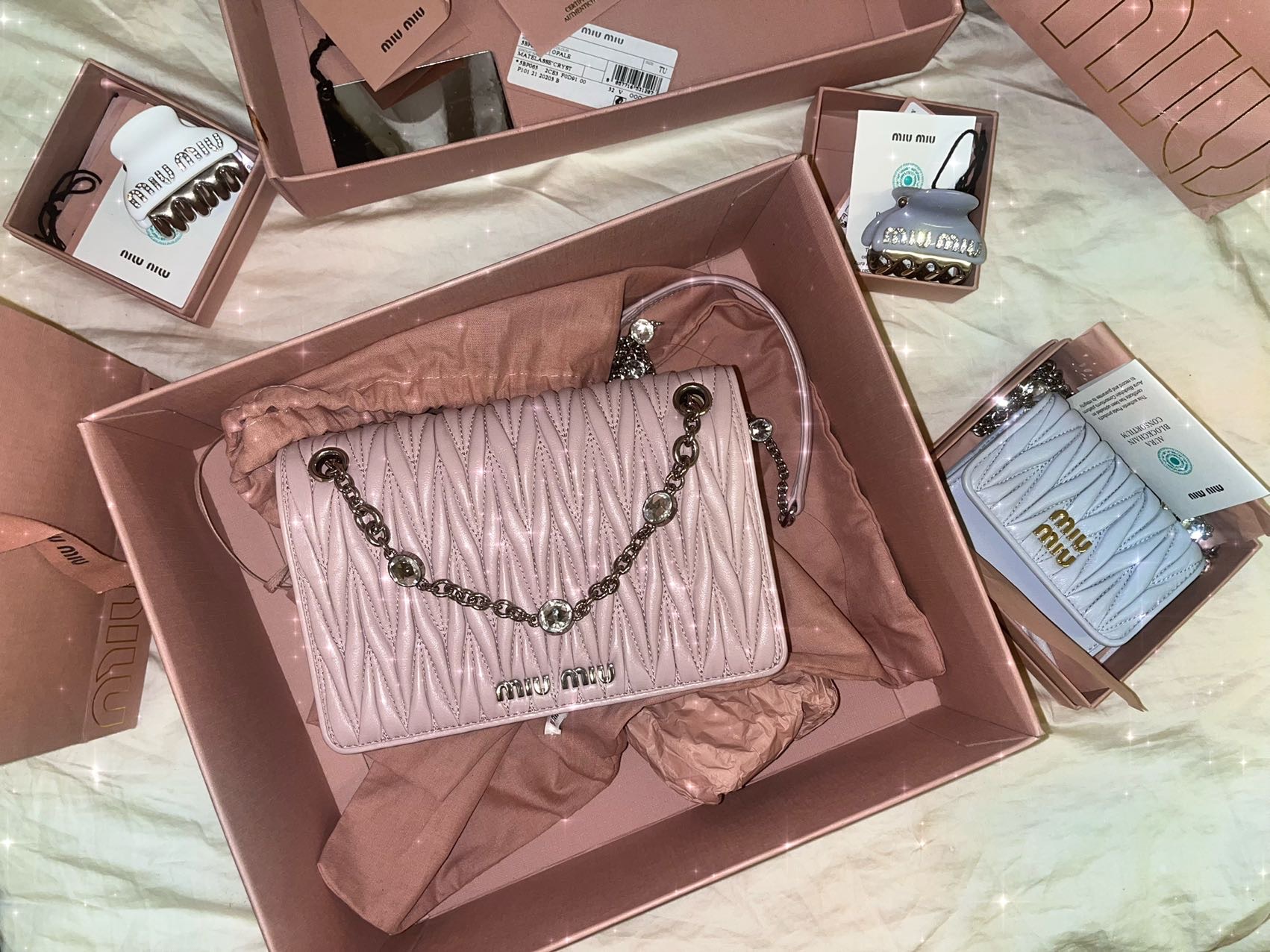 miumiu水晶链条包