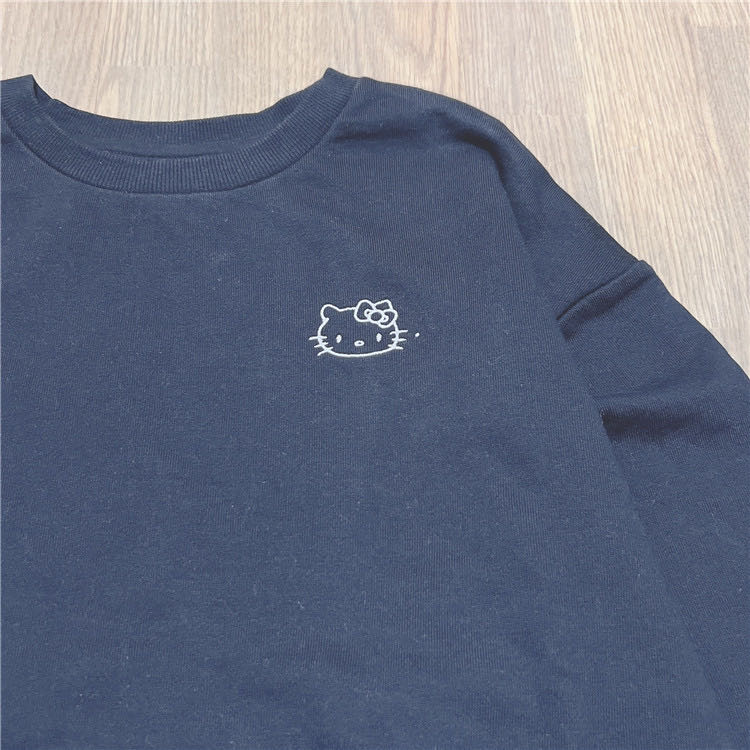 hellokitty长款毛圈卫衣