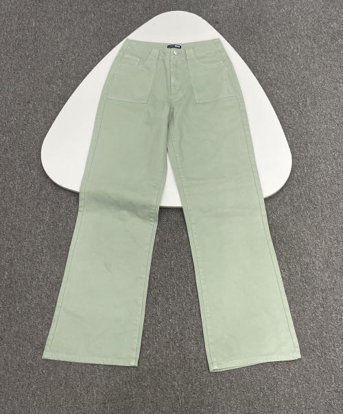 秋款中腰厚质宽筒休闲裤子11码