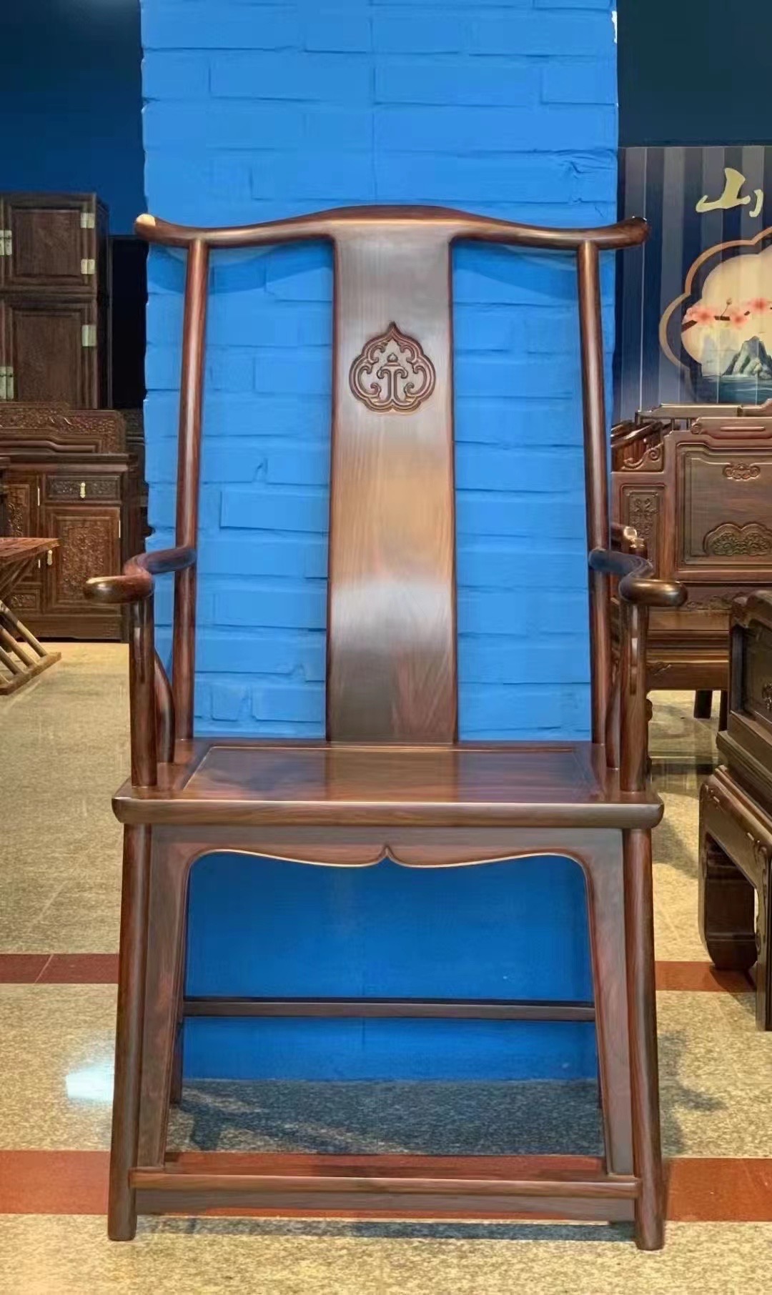 明式四出頭獨板官帽椅