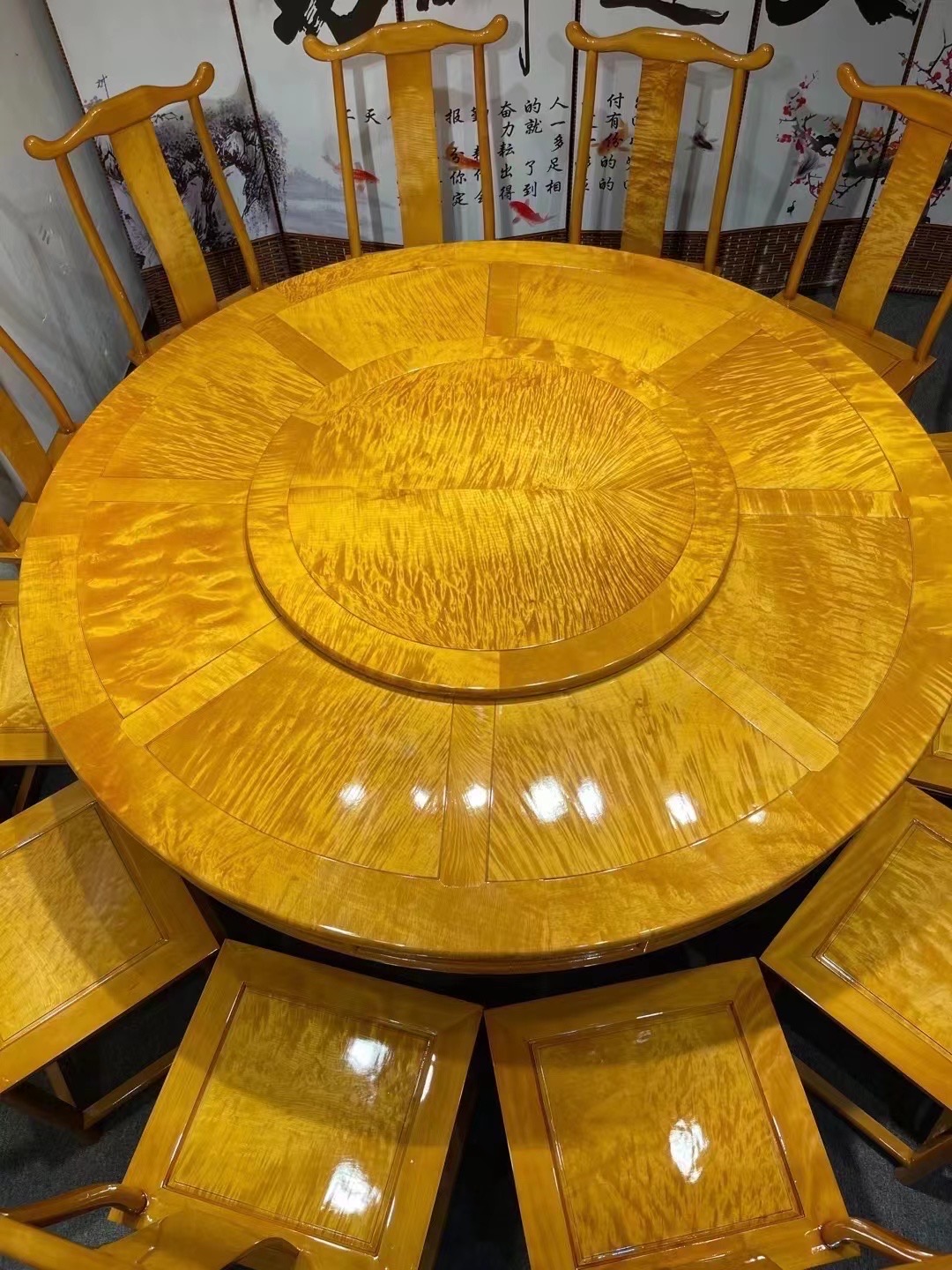 金絲楠餐桌十三件套