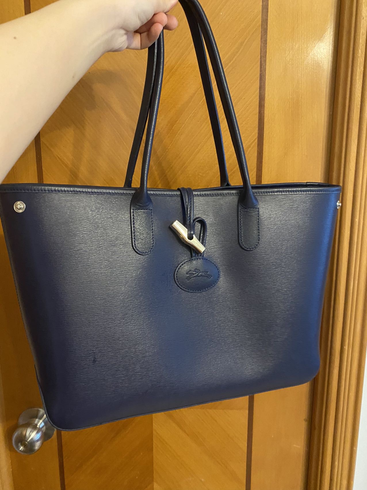 longchamp roseau全牛皮tote bag