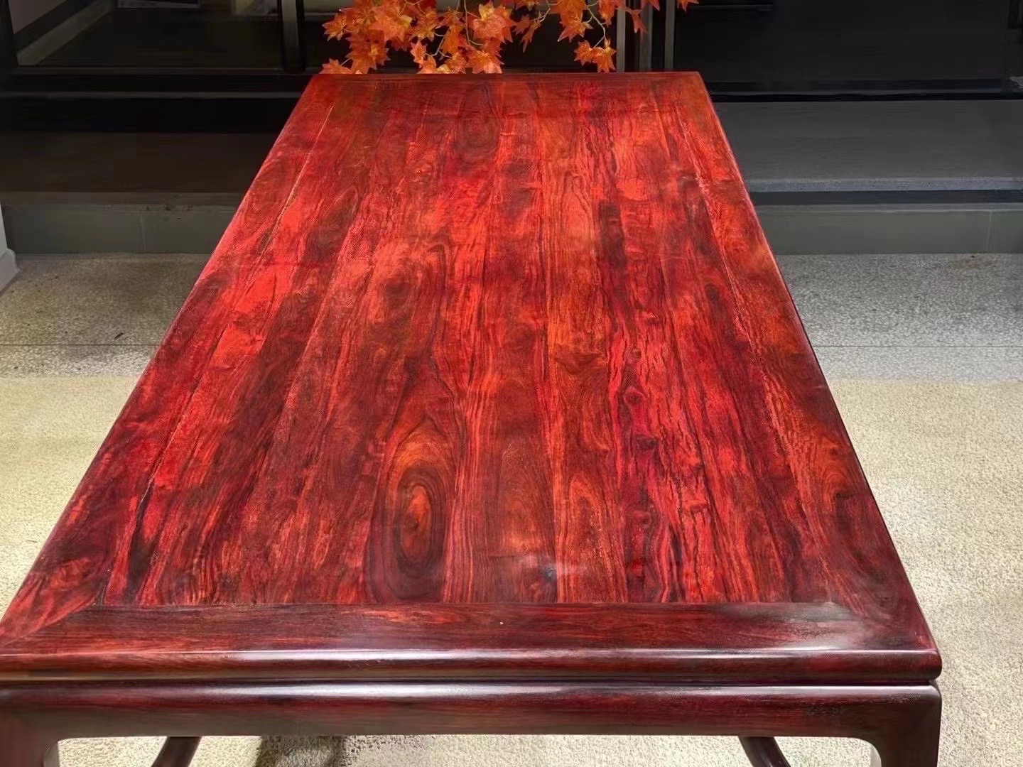 收藏級別小葉紫檀乾泡泡茶桌、畫案 極品工藝