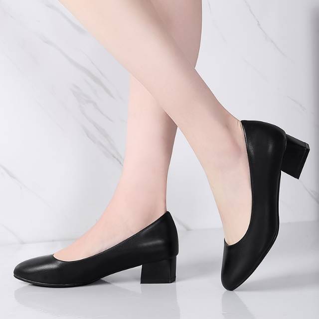 38码黑色3cm高跟鞋