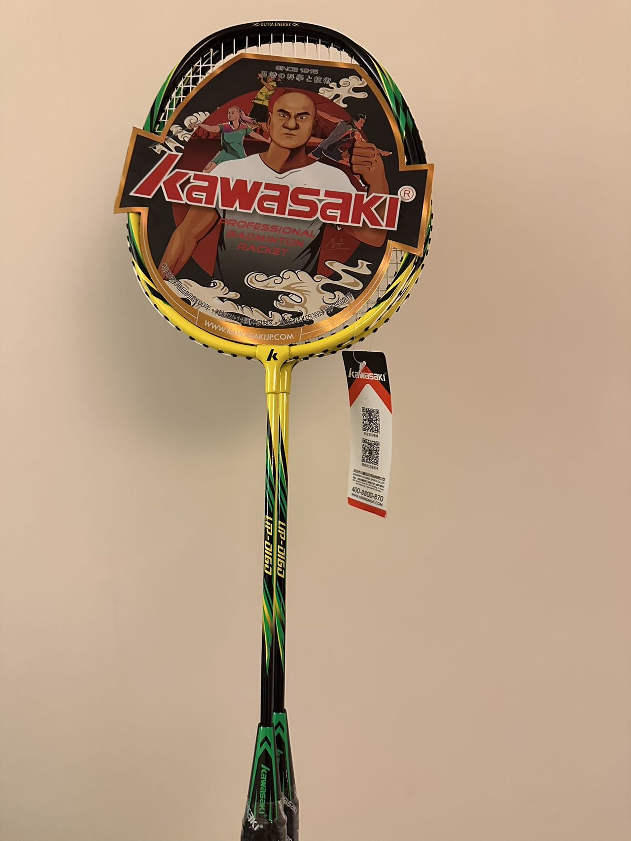 川崎羽毛球拍一对（两只）