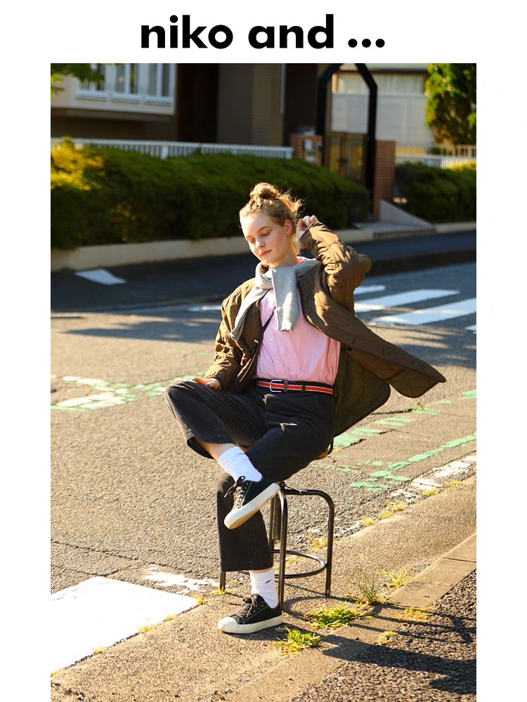niko and …短外套绗缝柔软拼接日系夹克