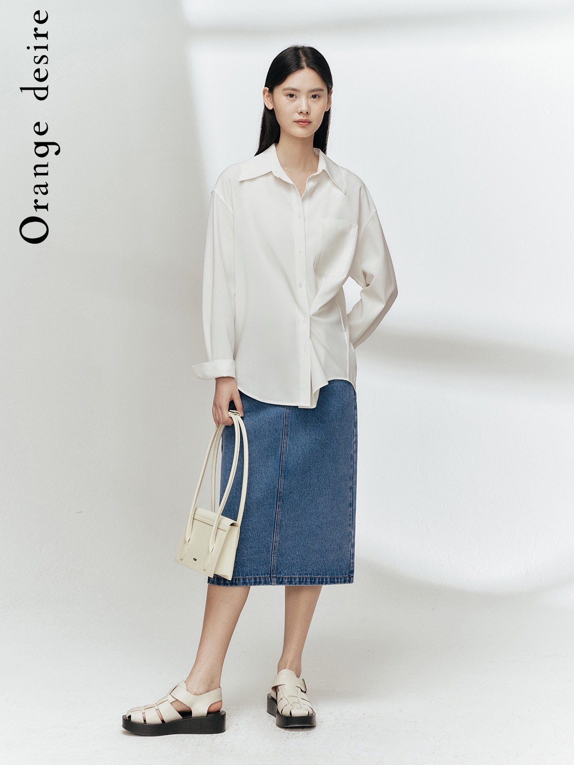 全新Orange desire 正装白衬衫
