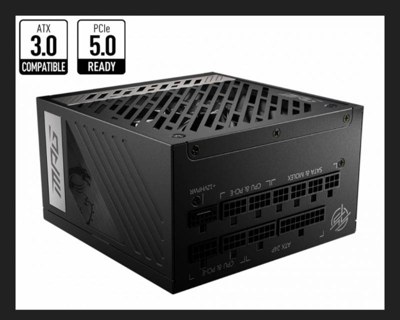 850wATX3.0电源MSI MPG A850G PCIE 5