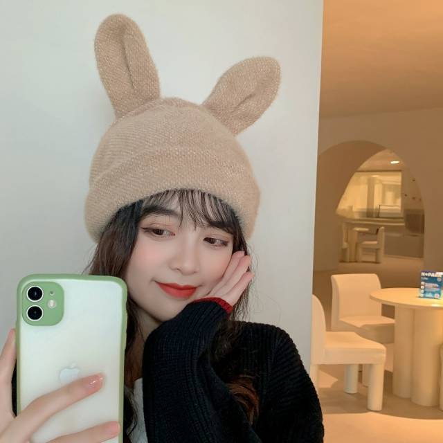 兔年兔耳朵毛绒帽